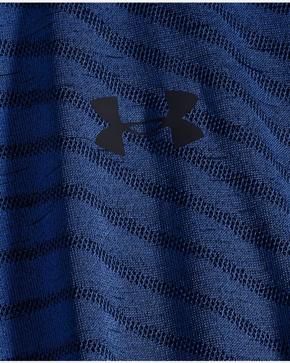 Men's UA Seamless Wave Short Sleeve, Blue, pdpMainDesktop image number 3